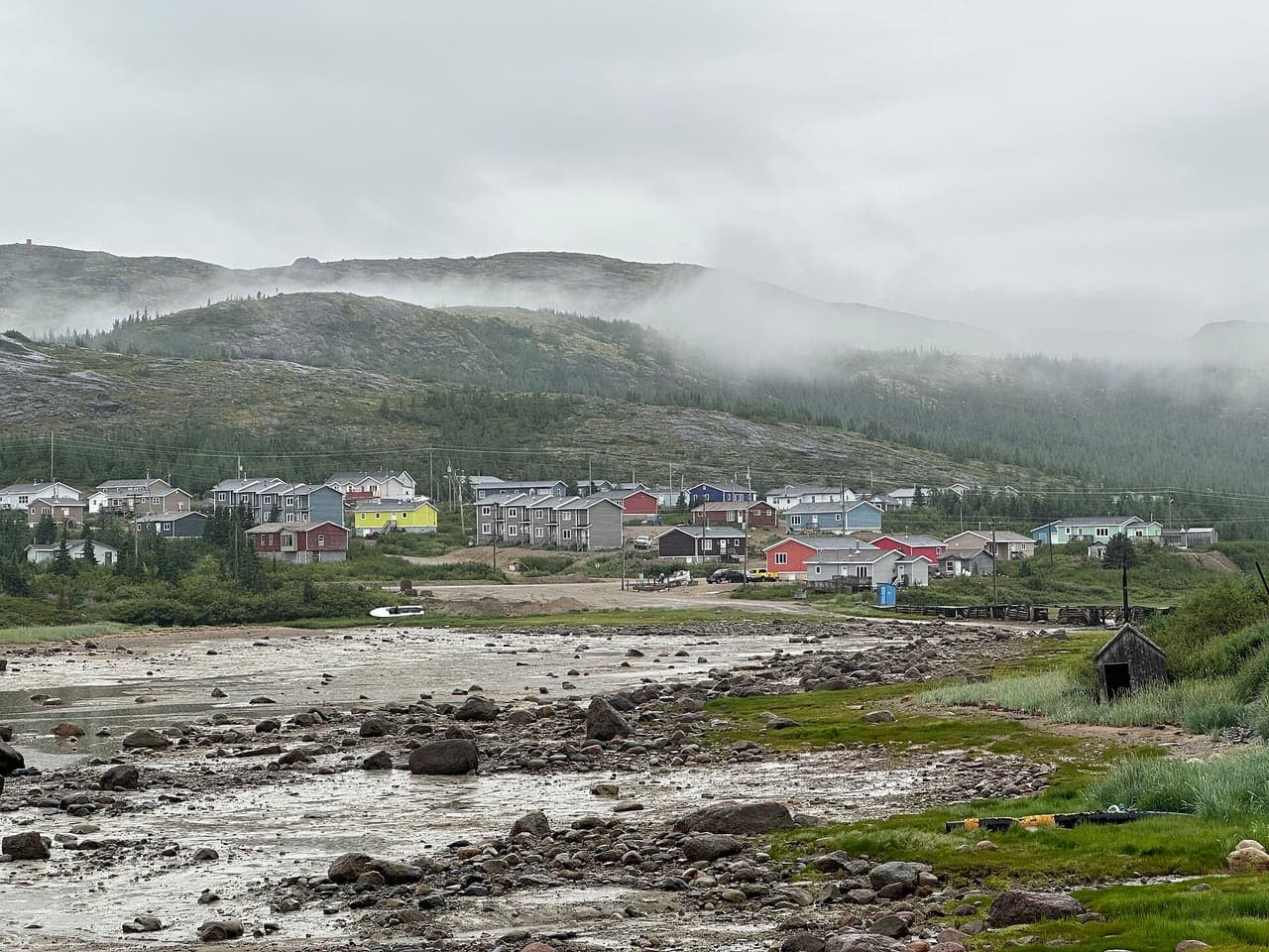 Nain on the Labrador coast among low cloud