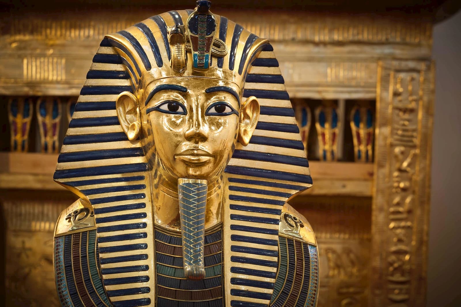 Mask of Tutankhamun in the Egyptian Museum of Cairo