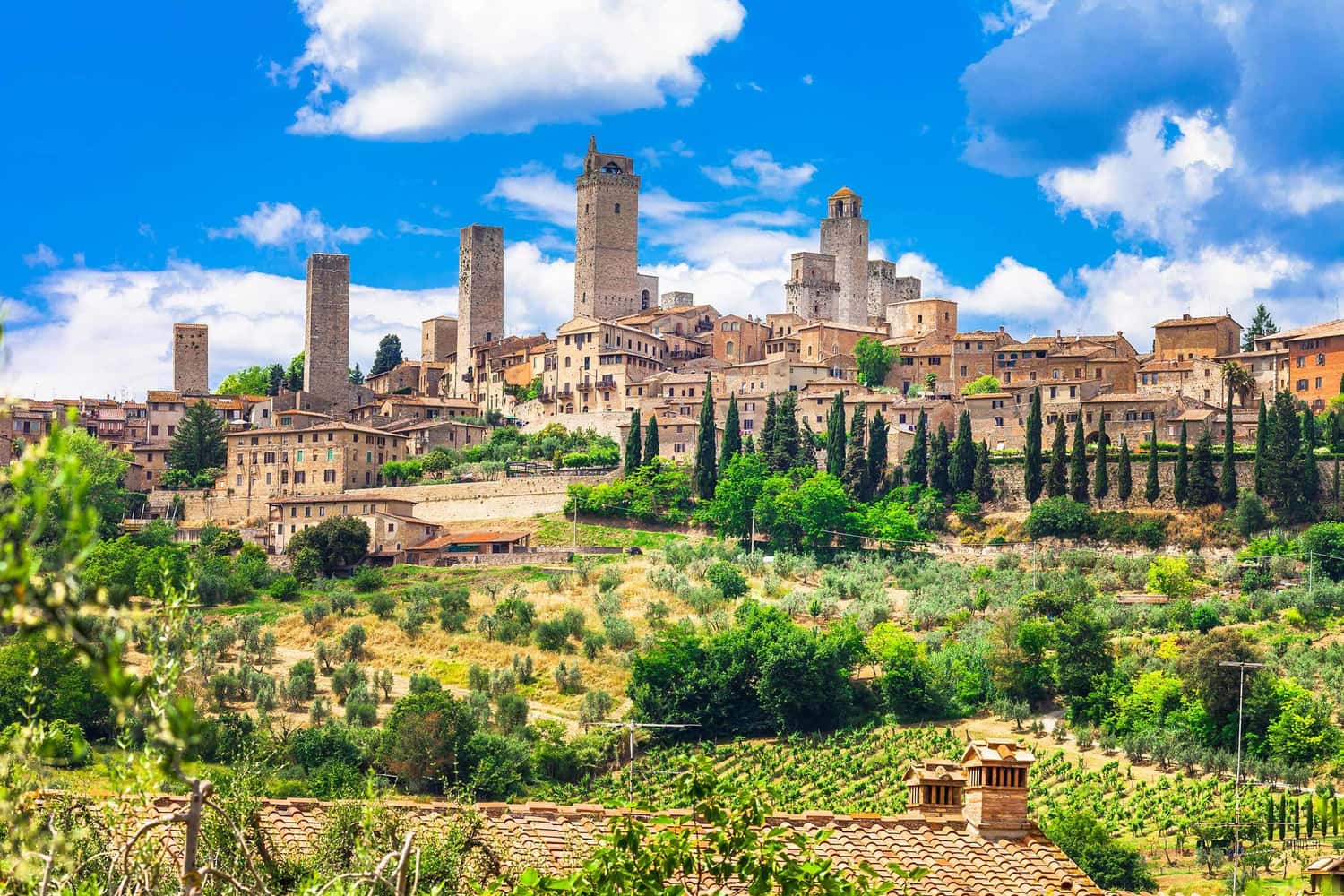 View of San Gimignano in the Tuscany region of Italy