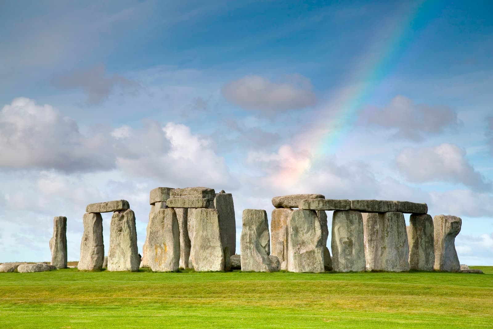 Rainbow over Stonehenge, Salisbury, England