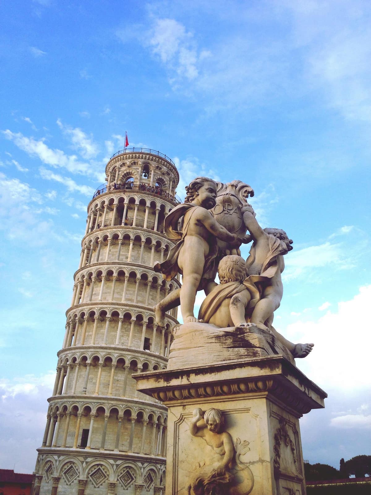 The Leaning Tower of Pisa in Italy