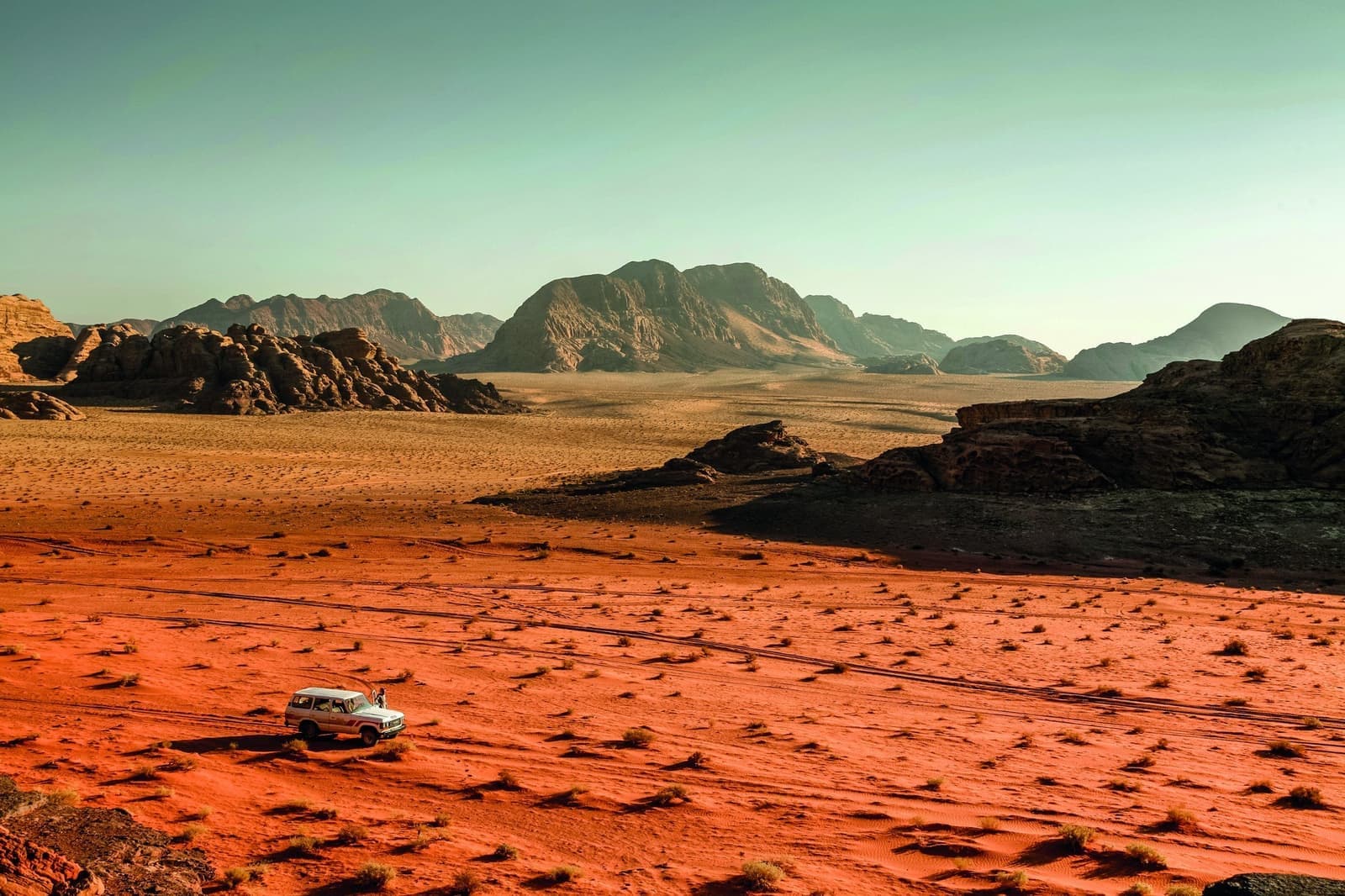 Take a jeep safari to the desert, Wadi Rum Jordan