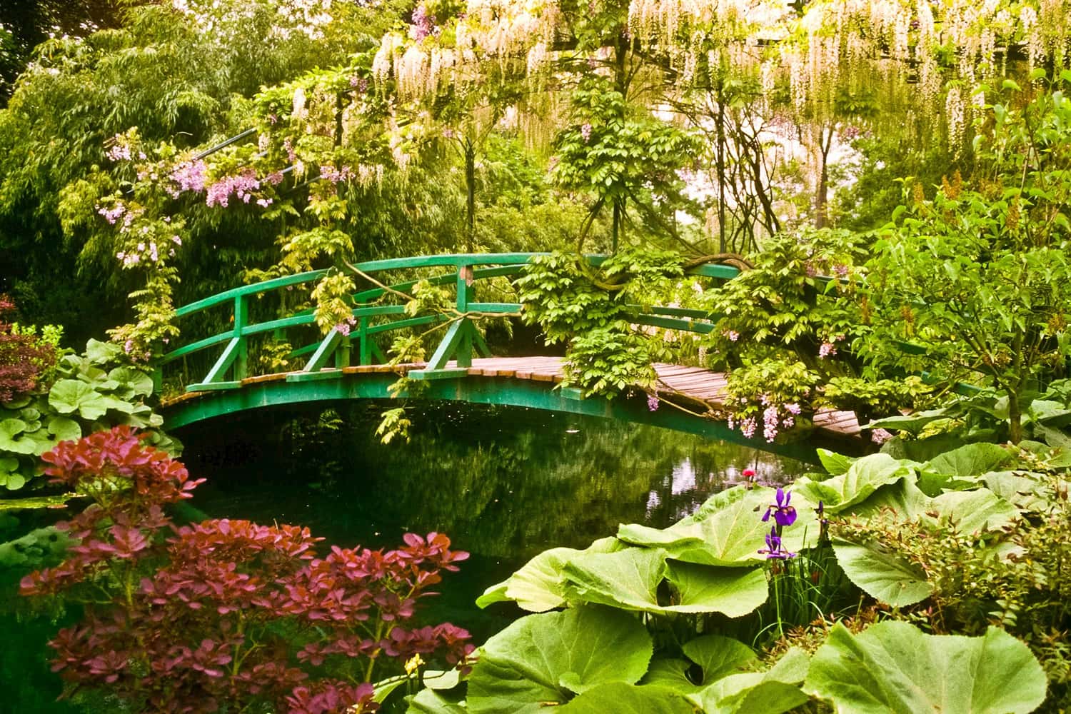 A bridge in the gardens of Giverny, France