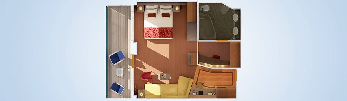 Grand Suite floor plan, Carnival Dream