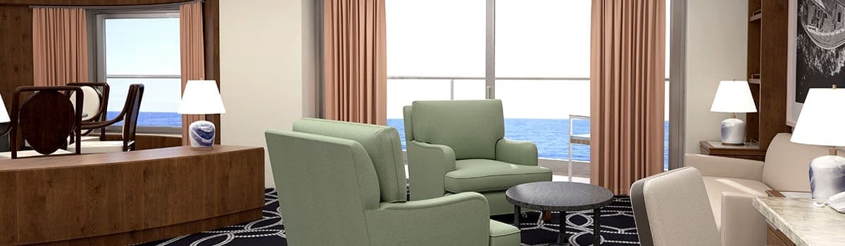 Byron Beach Presidential Suite stateroom, Carnival Encounter