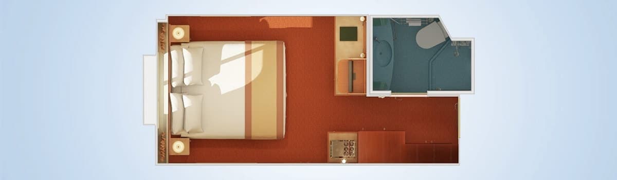 Interior with Picture Window (Walkway View) floor plan, Carnival Glory