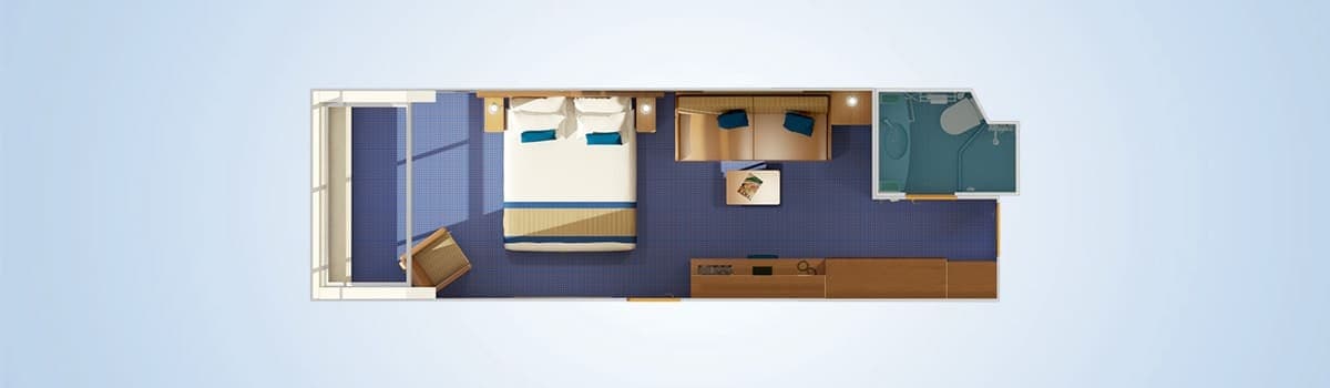 Scenic Ocean View floor plan, Carnival Glory