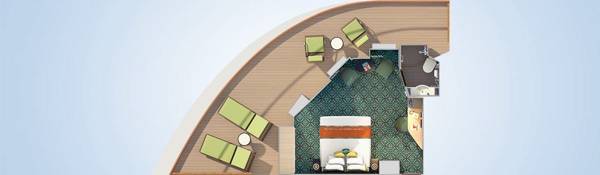 Havana Premium Vista Balcony floor plan, Carnival Horizon