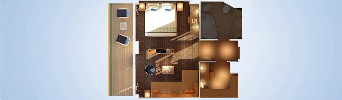Grand Suite floor plan, Carnival Horizon