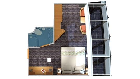 Scenic Ocean View floor plan, Carnival Paradise