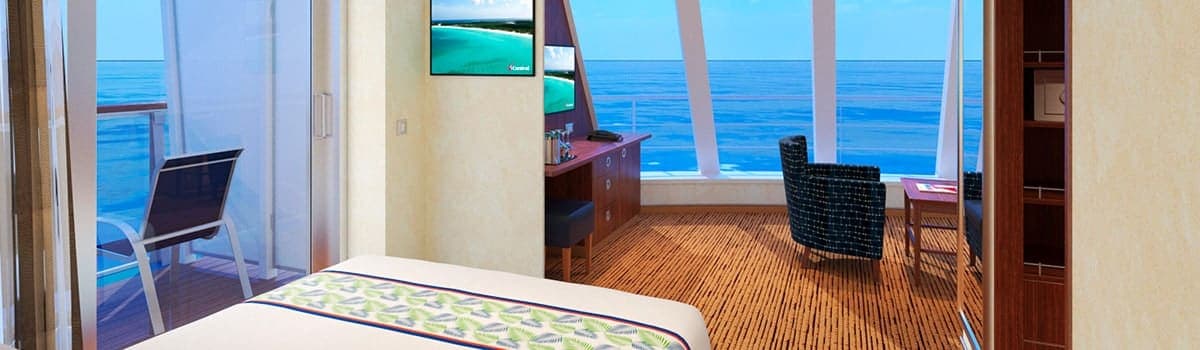 Grand Vista Suite stateroom, Carnival Paradise