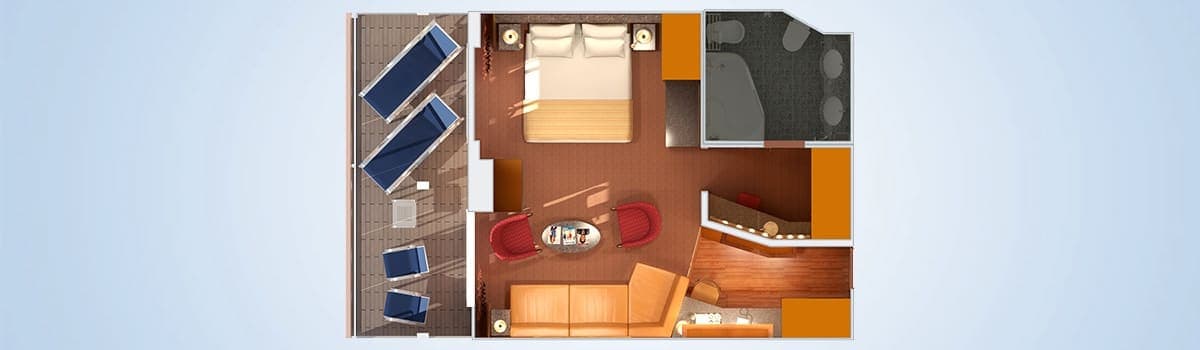 Grand Suite floor plan, Carnival Pride