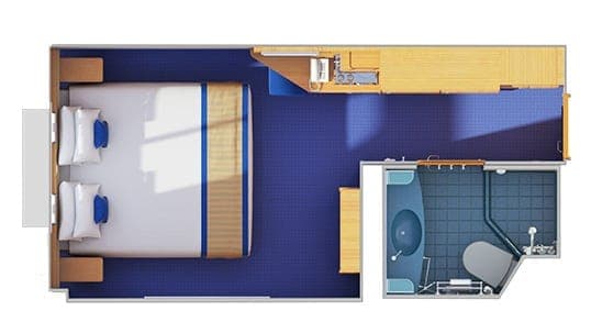 Interior with Picture Window (Walkway View) floor plan, Carnival Radiance