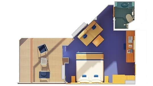 Premium Vista Balcony floor plan, Carnival Radiance