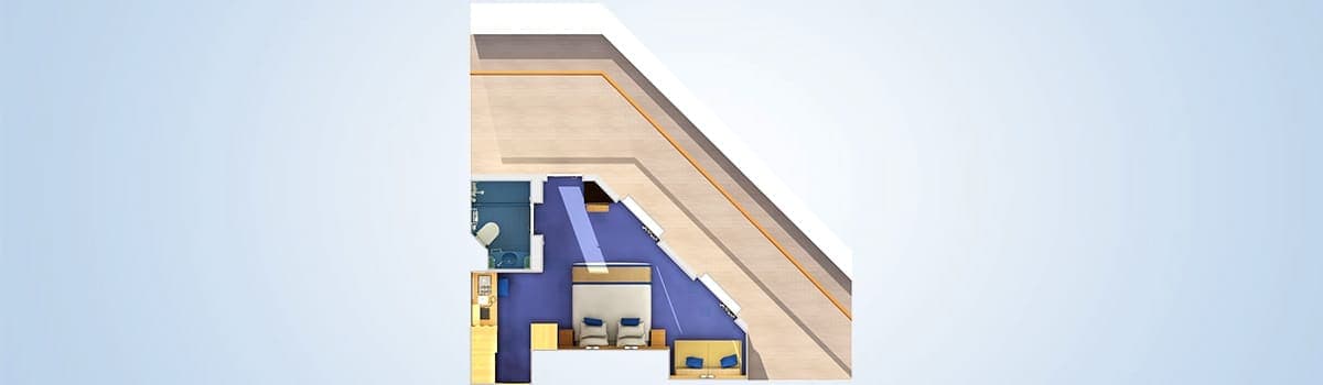 Premium Vista Balcony floor plan, Carnival Sunshine