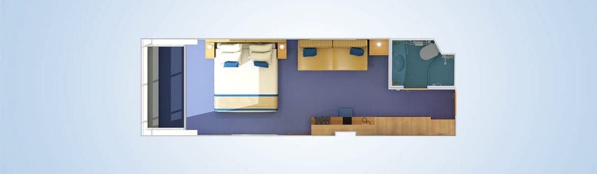 Scenic Ocean View floor plan, Carnival Sunshine