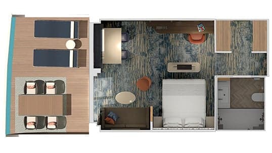 Carnival Excel Suite floor plan, Carnival Tropicale