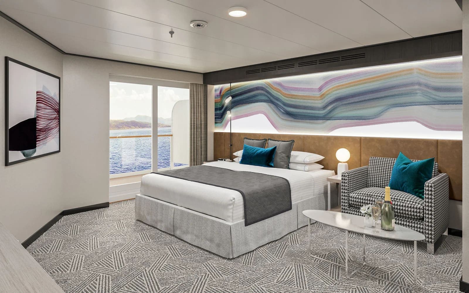 Forward-Facing Club Balcony Suite with Large Balcony, Norwegian Aura