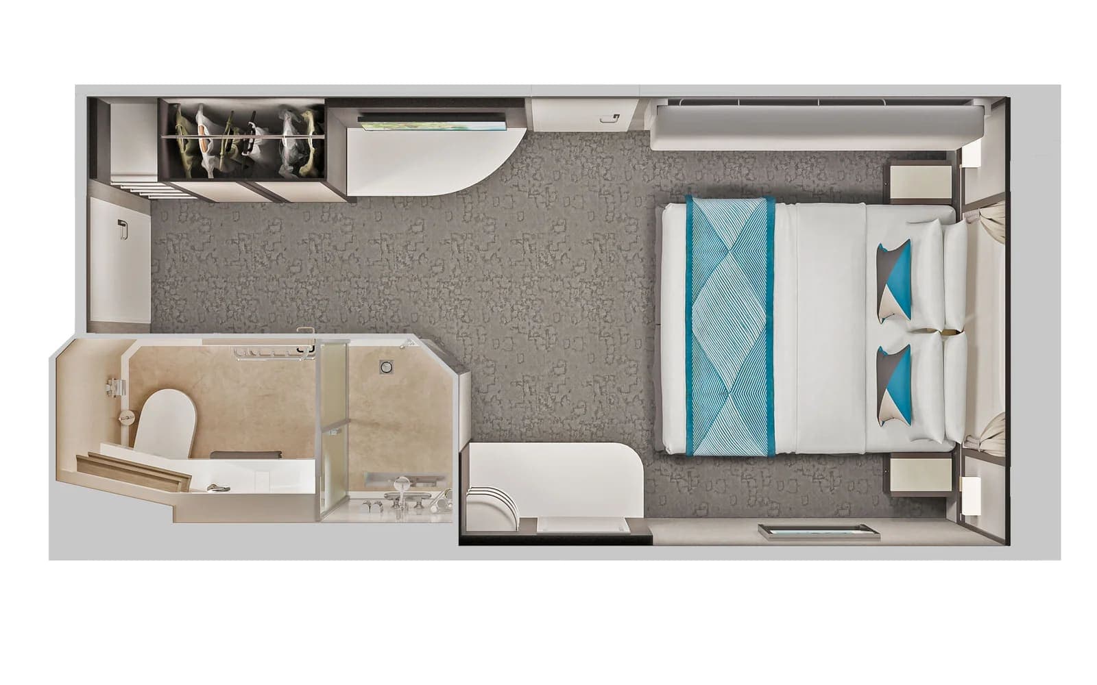 Family Oceanview floor plan, Norwegian Jewel