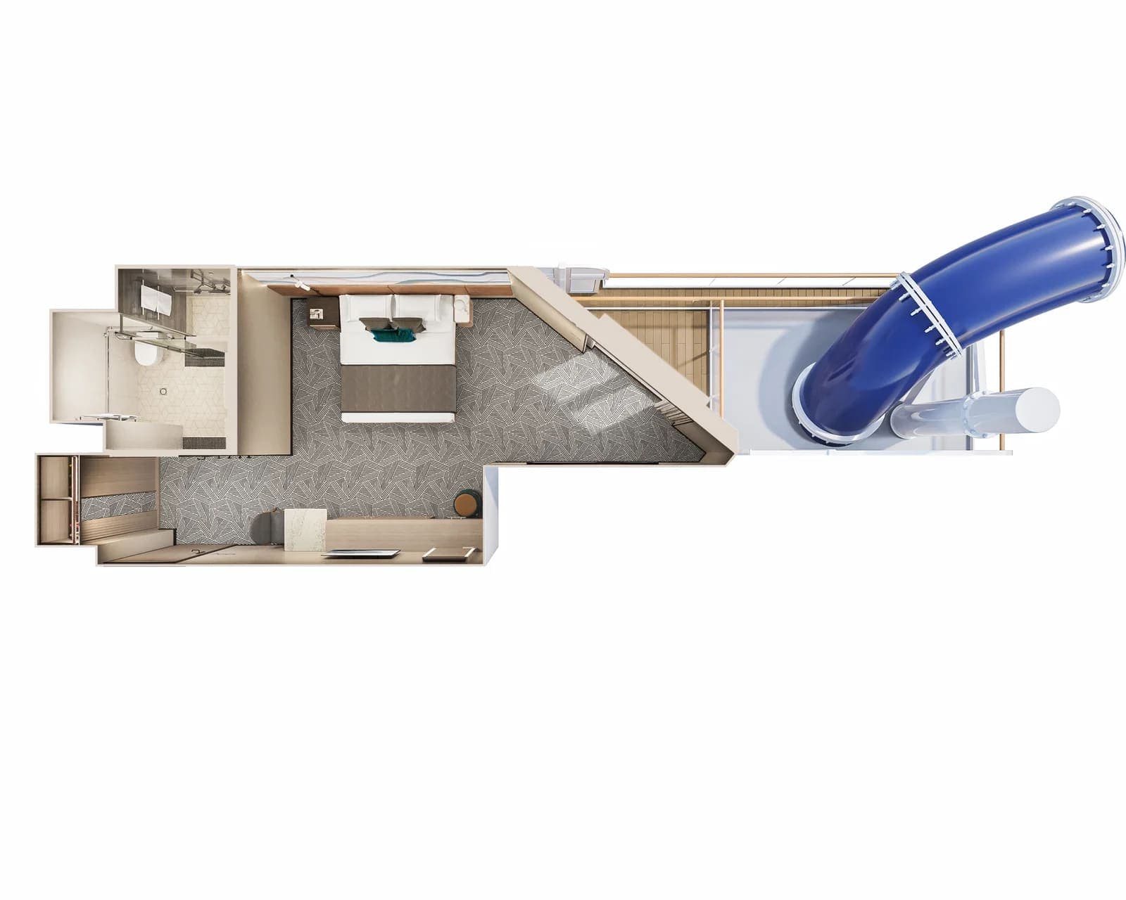Oceanview floor plan, Norwegian Viva