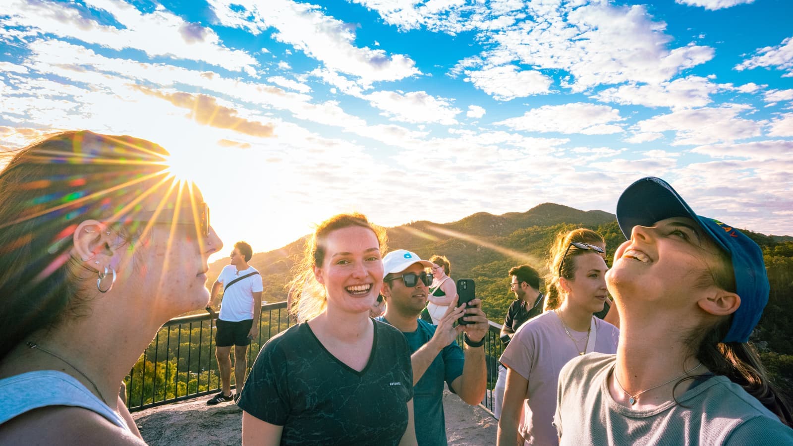 Travellers enjoying the sun at Hawkings Point, Magnetic Island, Australia