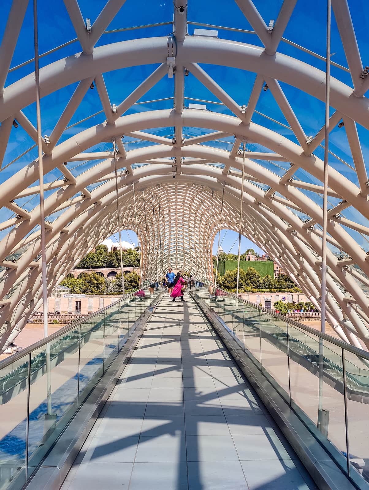Walkway of the bridge of peace, Tbilisi, Georgia