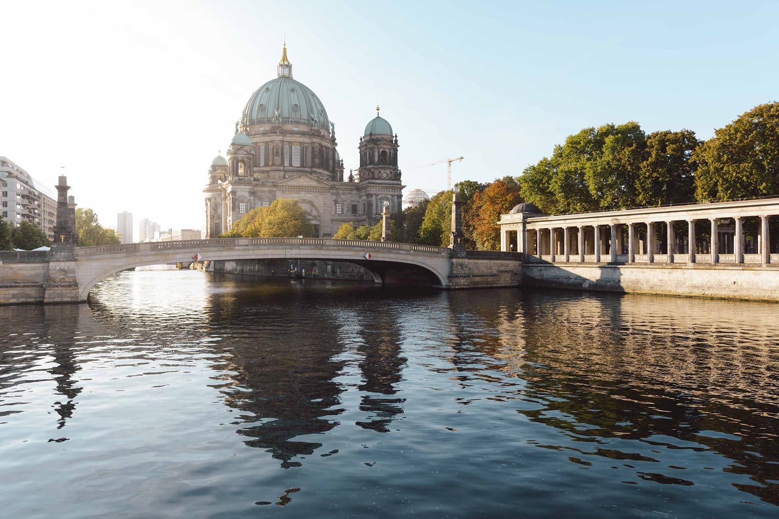 The Berlin Cathedral from the river in Germany