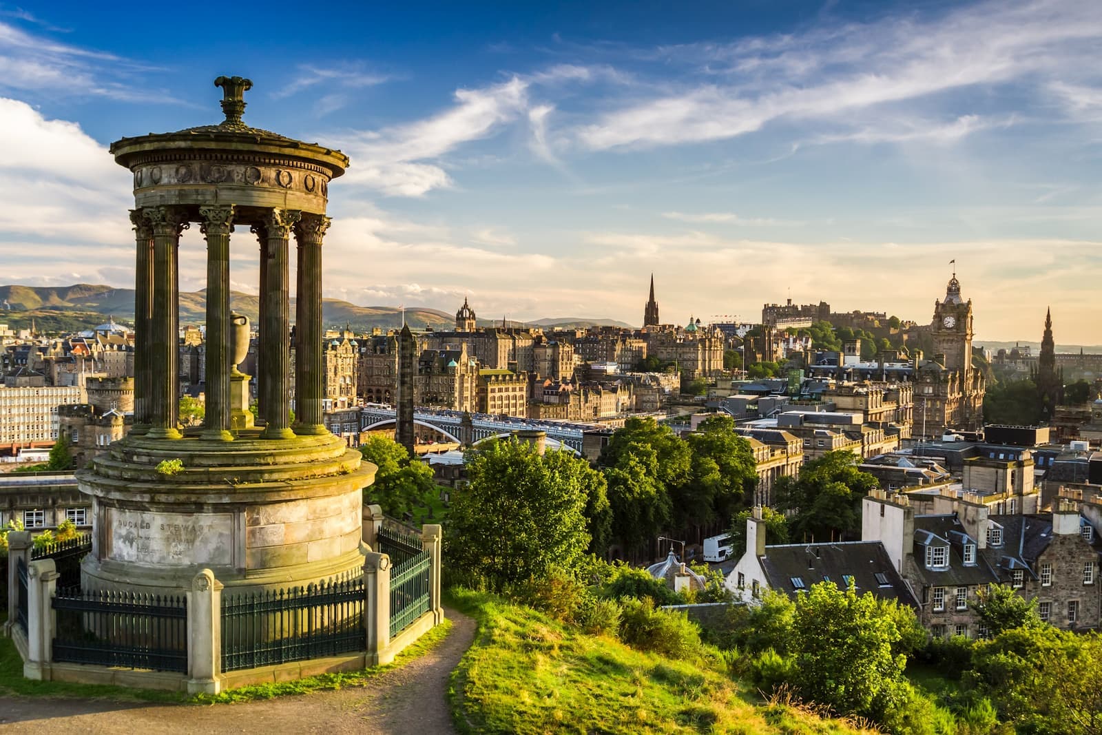 Skyline view of the city of Edinburgh, Scotland