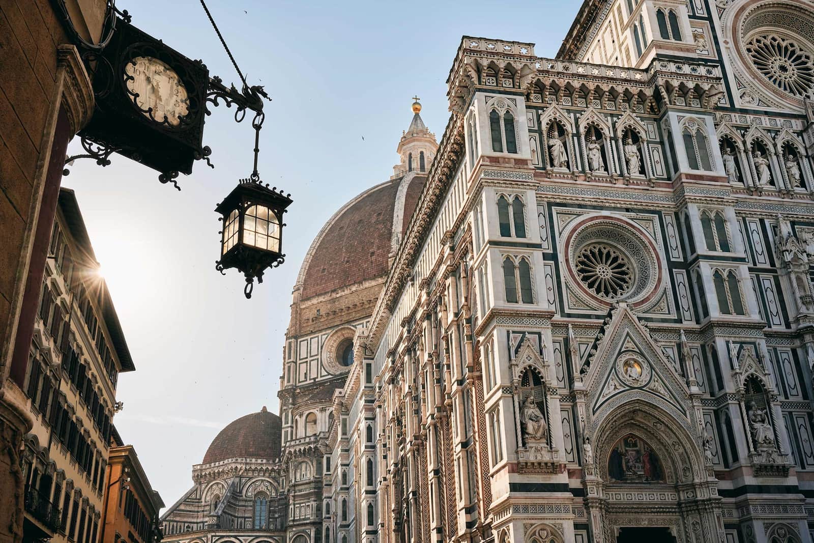The side of the Florence Cathedral in Italy