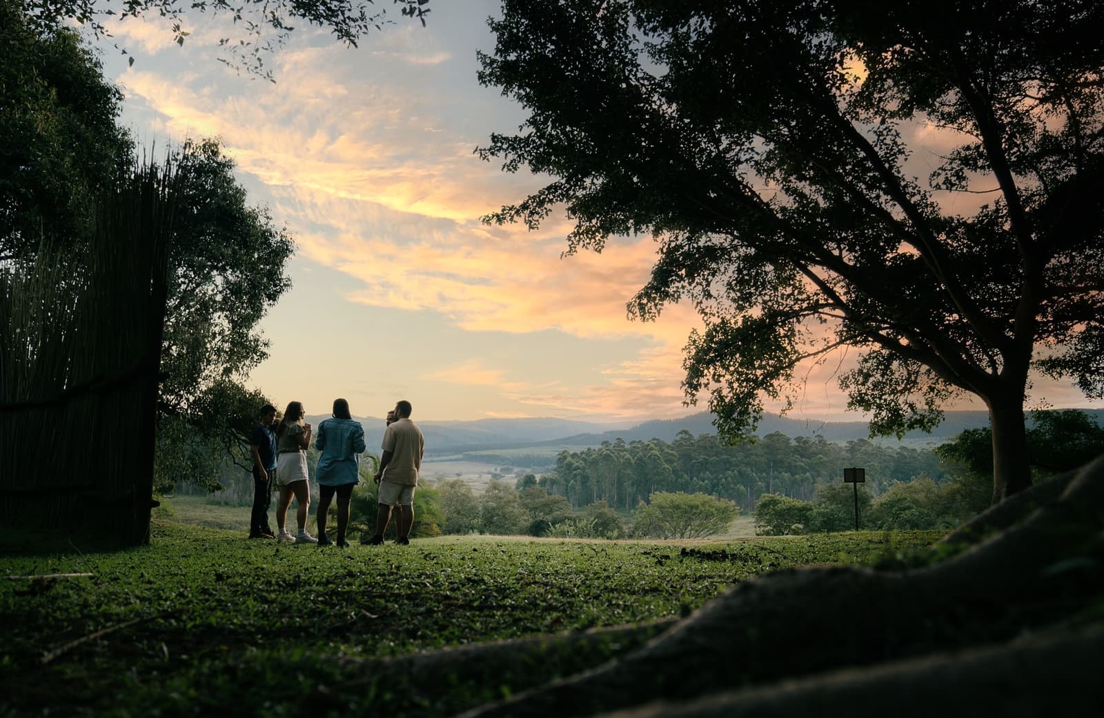 Travellers Watching Sunset in Mlilwane, Swaziland