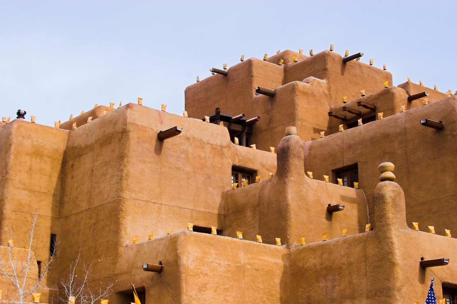 Building architecture in Santa Fe, New Mexico, USA
