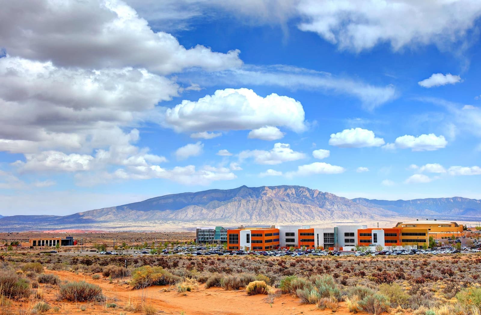 Downtown of Rio Rancho with mountain view in Albuquerque, New Mexico, USA
