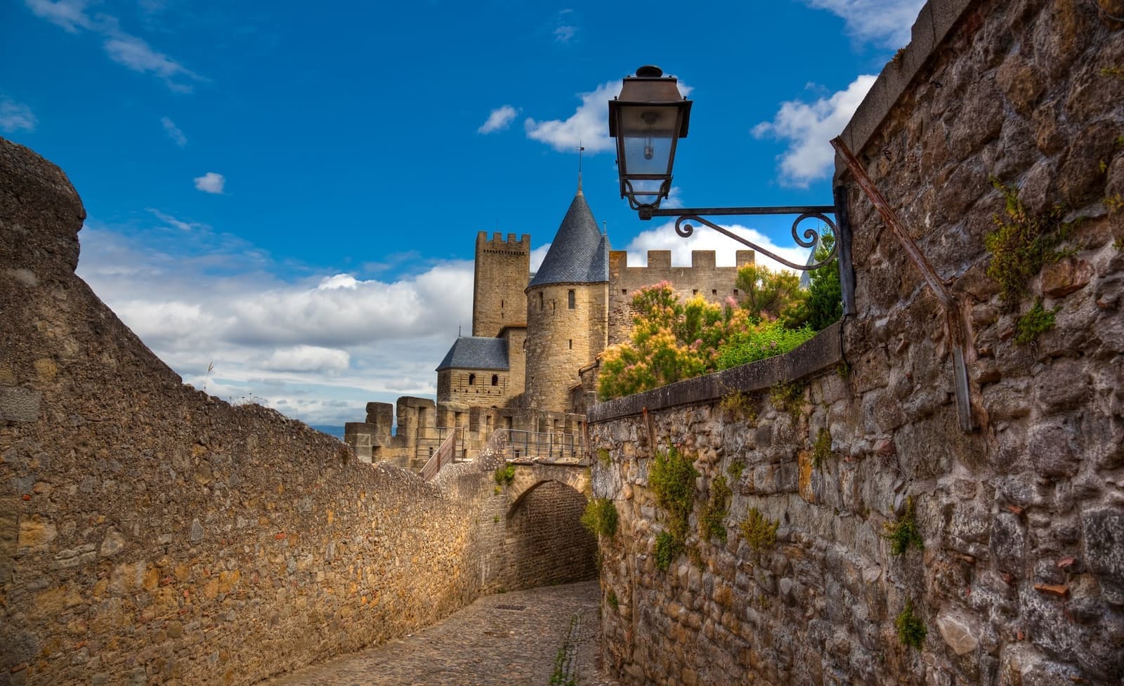 The city walls of Carcassonne, France