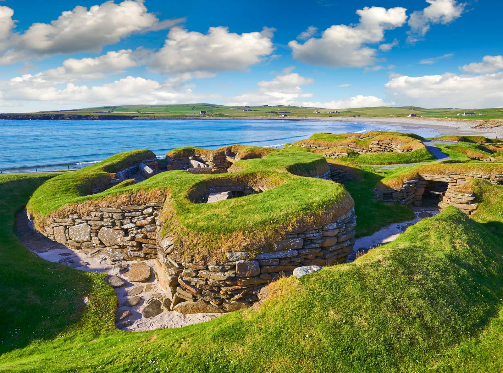 The neolithic settlement of Skara Brae, Orkney, Scotland