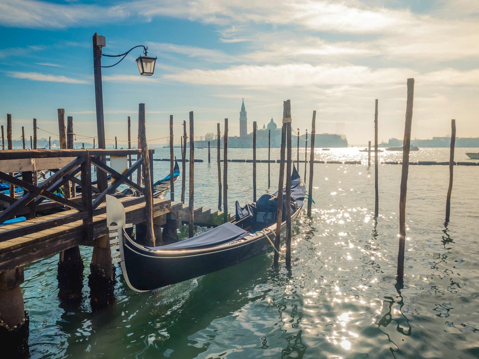 A gondola on the Venice canal