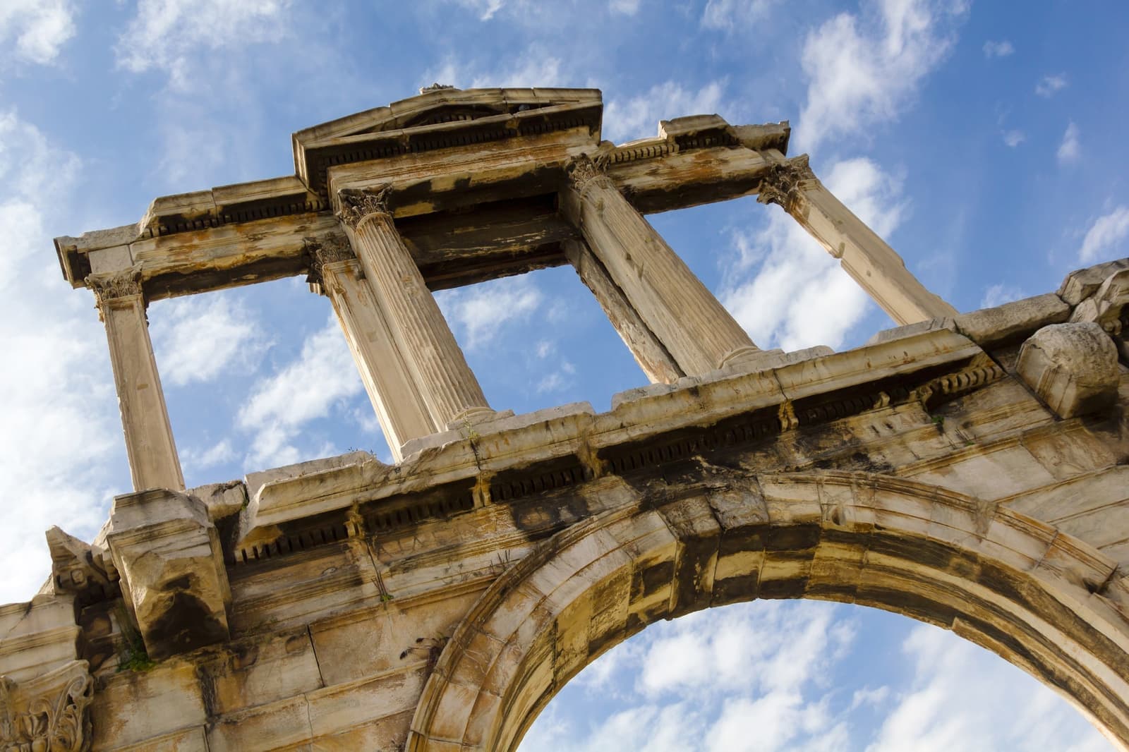 The Arch of Hadrian in Athens, Greece