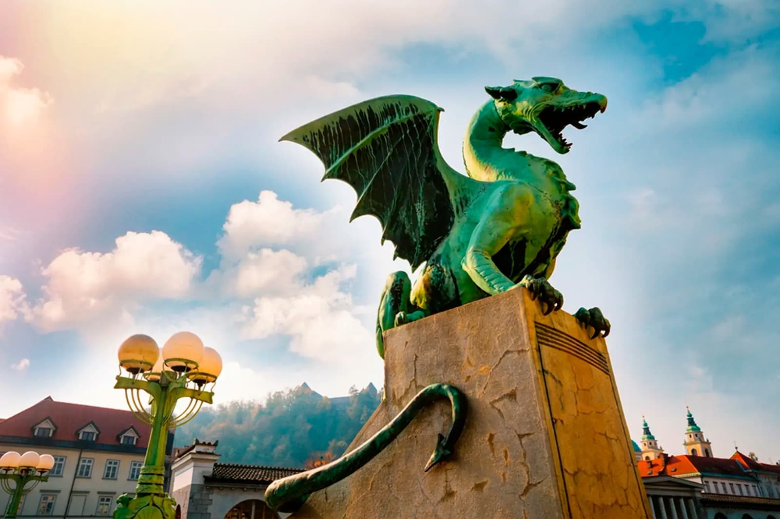 Day Hero, Dragon Bridge in Ljubljana, Slovenia