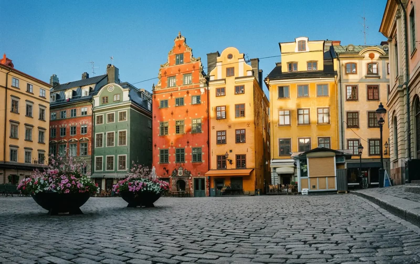 Day Hero Colourful houses on Stortorget square, Stockholm, Sweden