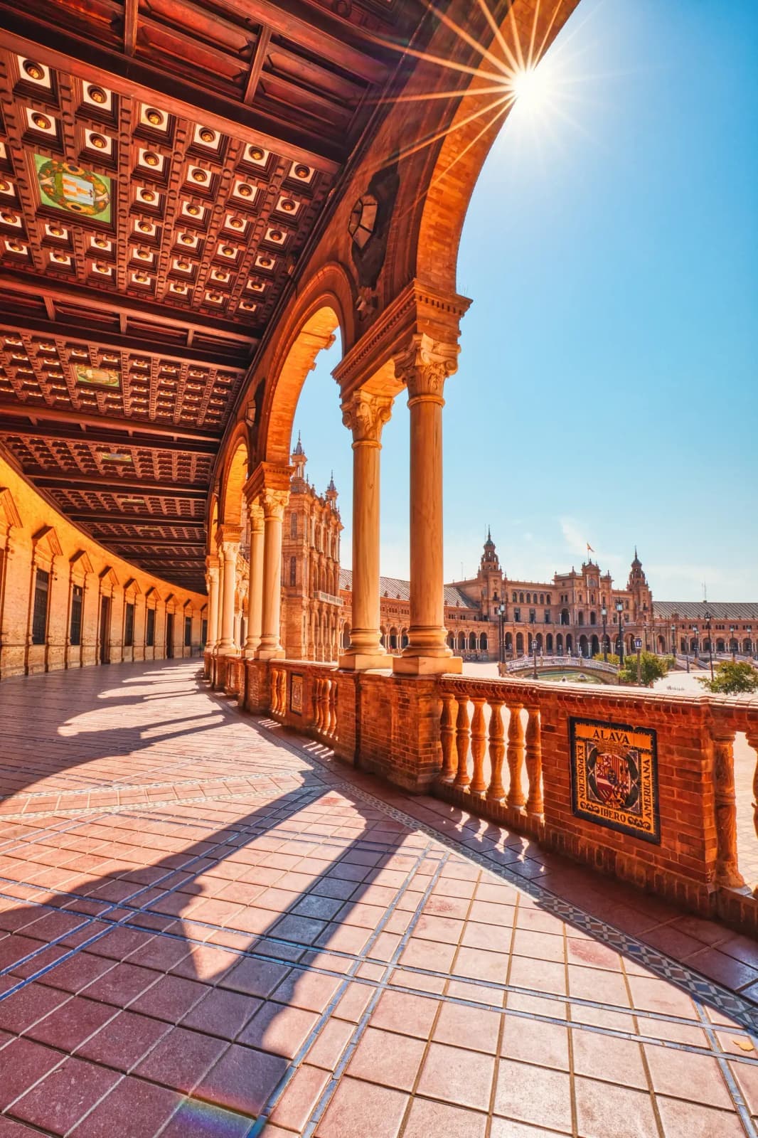 Day Hero Plaza de Espana during Sunset, Seville, Spain