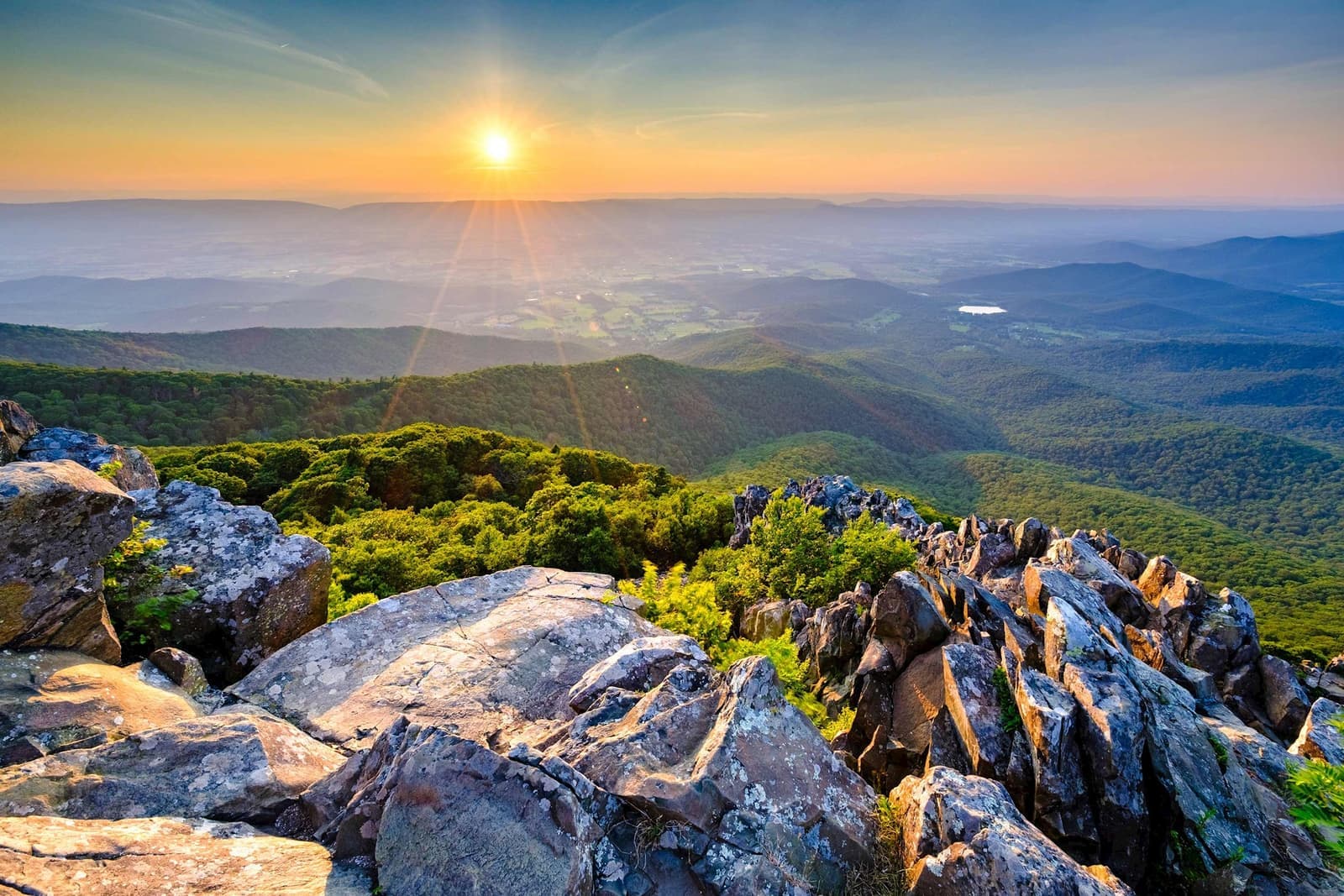 Aerial view of Shenandoah National Park, Virginia, USA