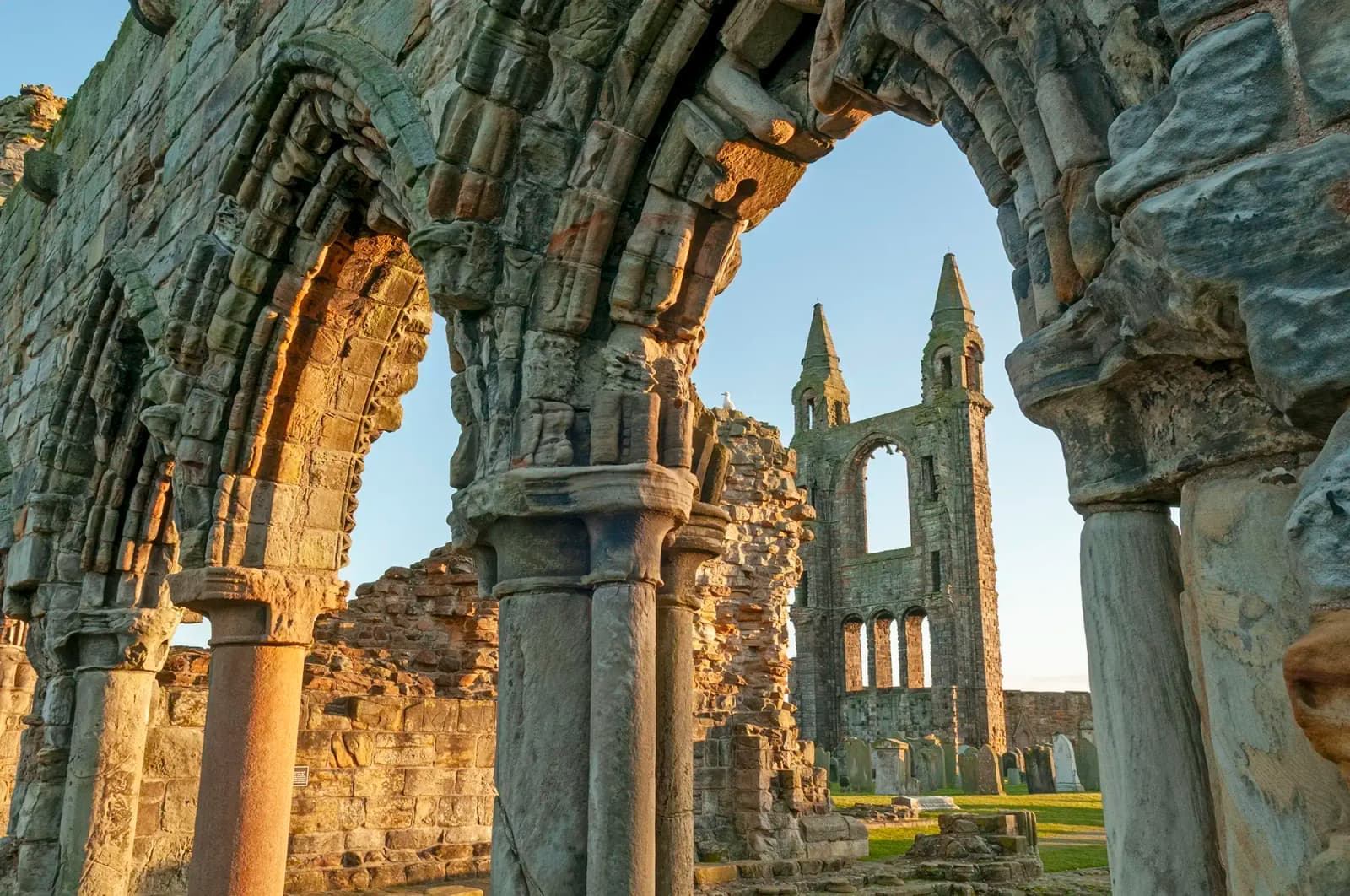 Day Hero cathedral ruins, St Andrews, Scotland