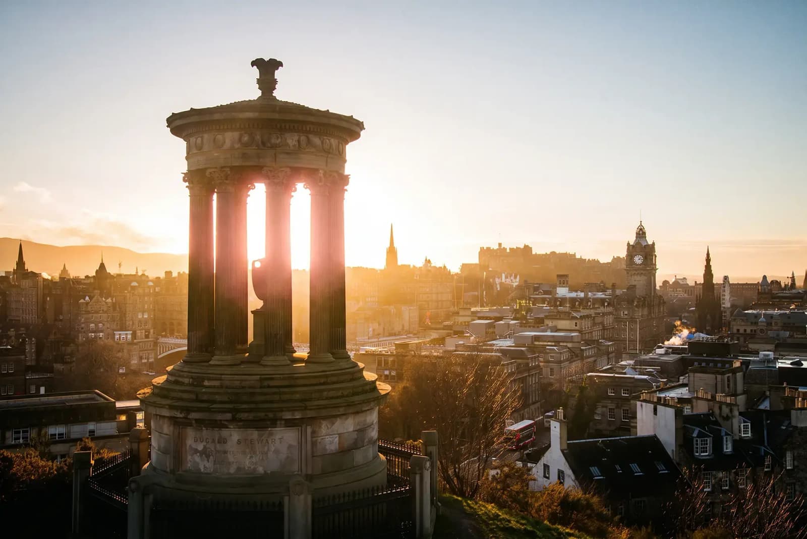 Day Hero Dugald Stewart Monument Calton Hill, Edinburgh, Scotland