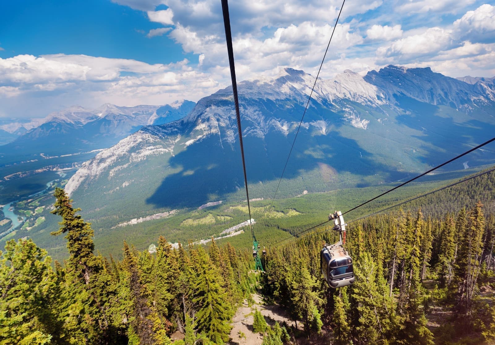 Gondola Ride Above the Trees, Sulphur Mountain, Banff, Canada