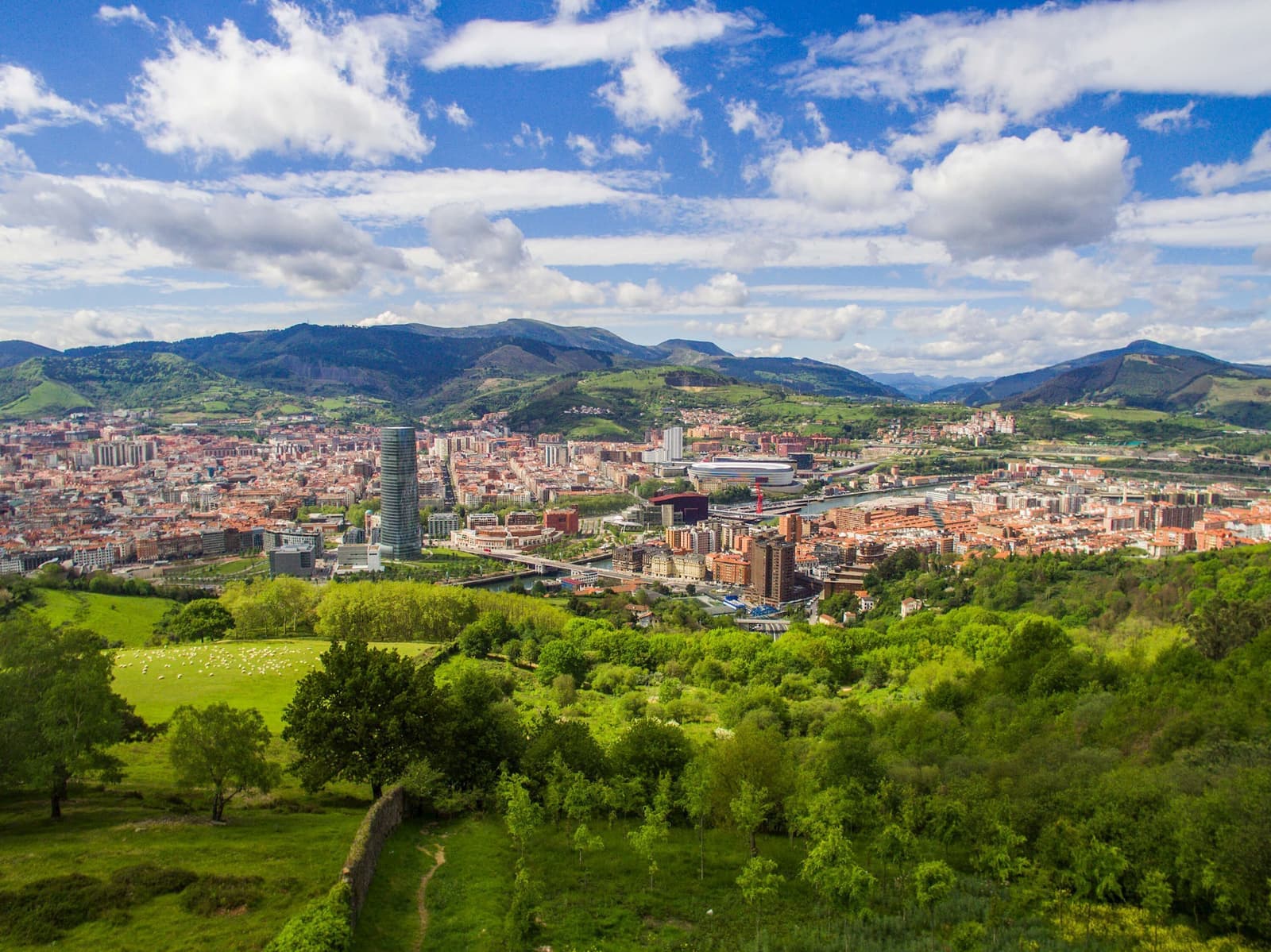 A scenic view of Bilbao, Spain