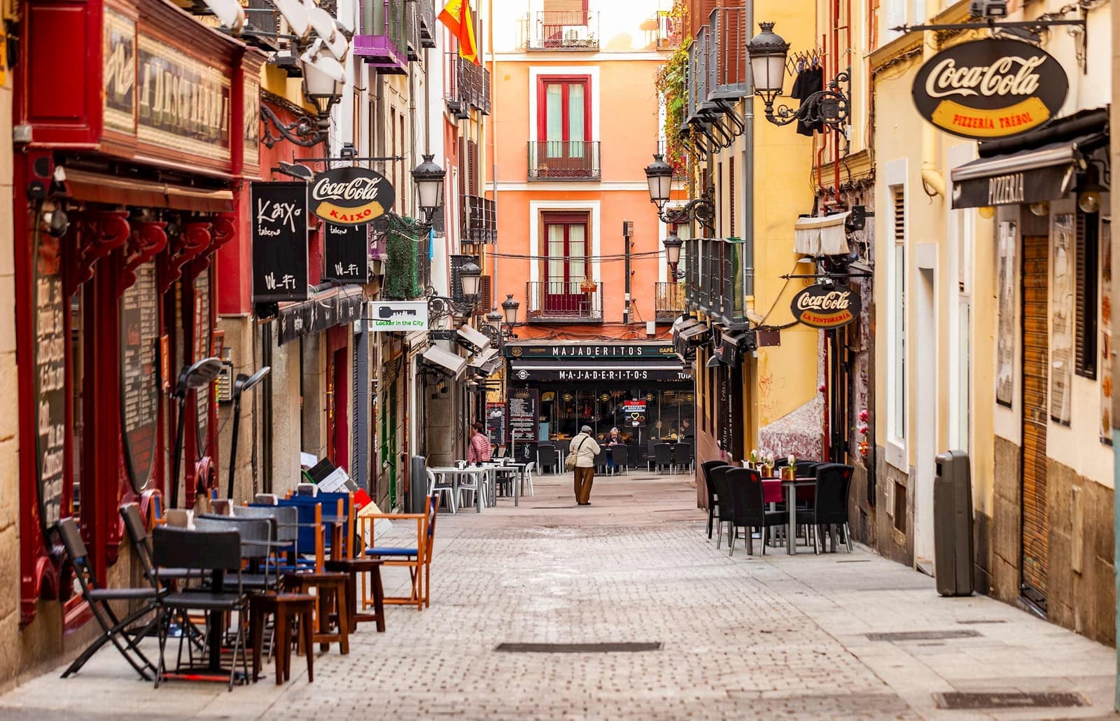 The street shops in Madrid, Spain