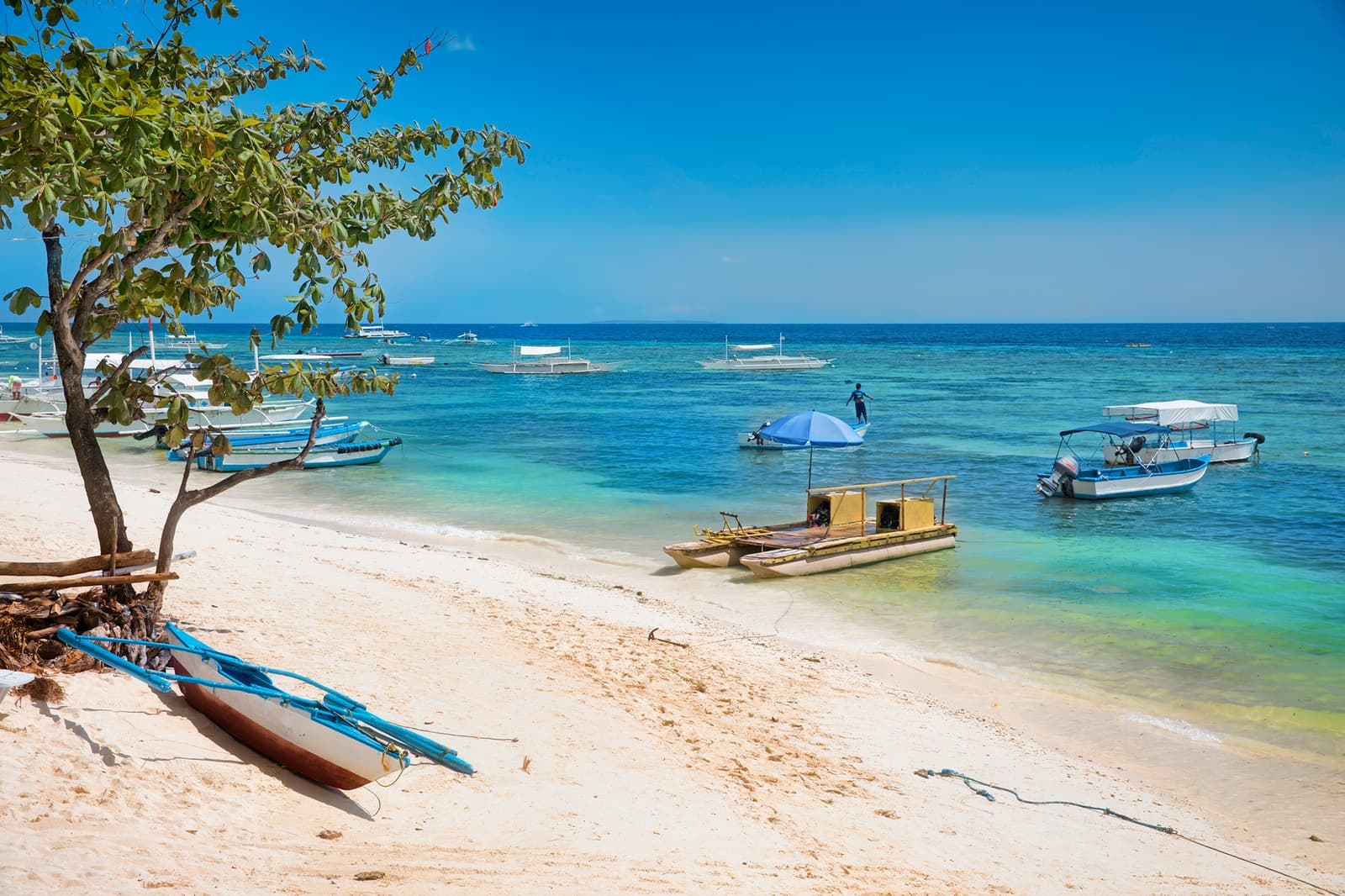 Alona Beach on Panglao Island in Bohol, Philippines