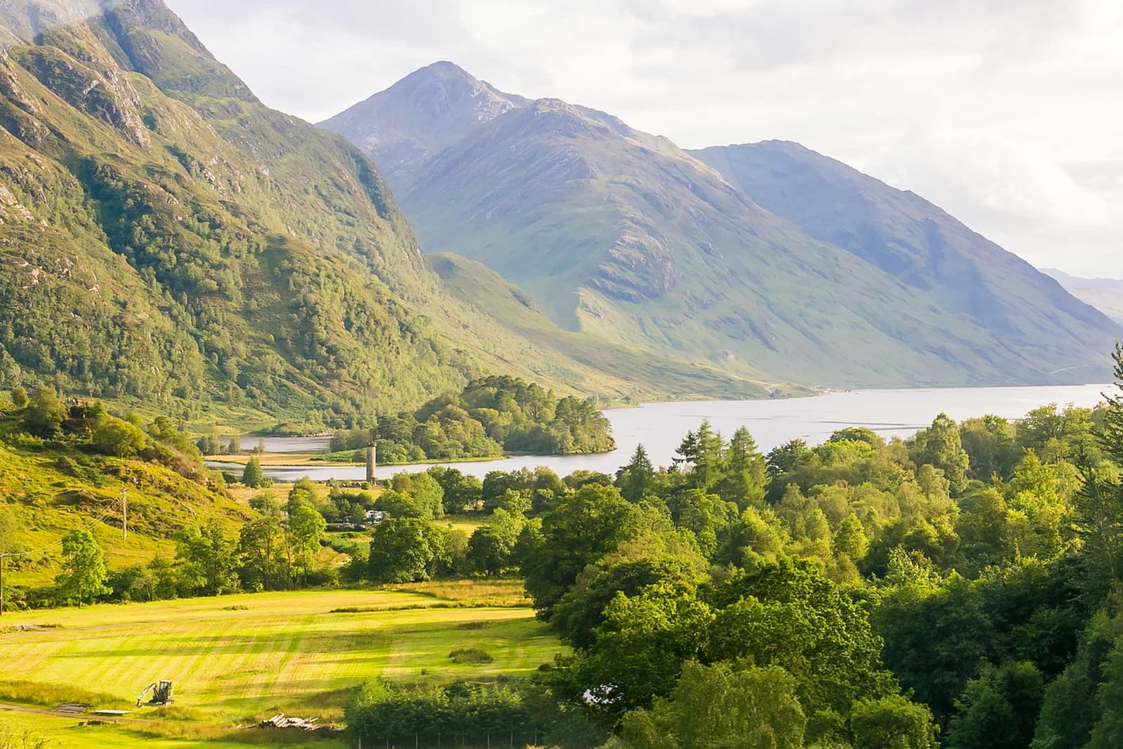 A scenic view of the mountains of the Scottish Highlands