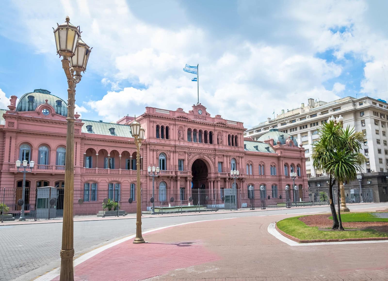 Exterior of Casa Rosada in Buenos Aires, Argentina