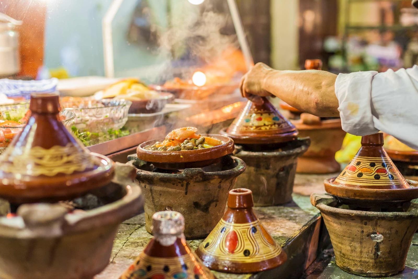 A group of tajines in Morocco