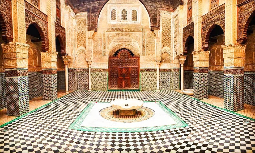 A mosque courtyard the Medina of Fez Morocco
